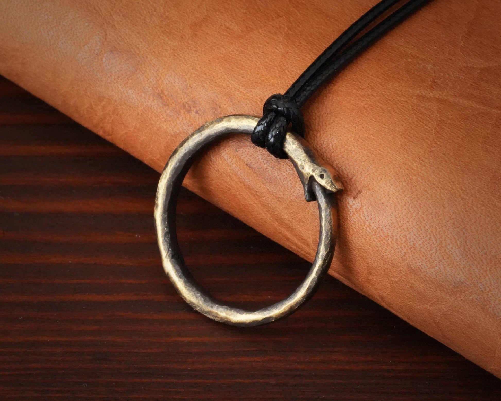 Ouroboros Snake Viper Ring Necklace Pendant Charm 925 Sterling silver Brass - Baldur Jewelry