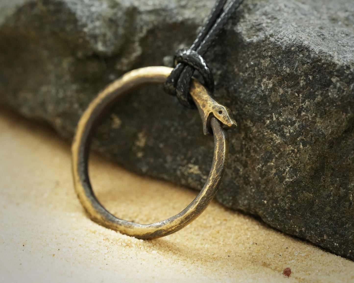 Ouroboros Snake Viper Ring Necklace Pendant Charm 925 Sterling silver Brass - Baldur Jewelry