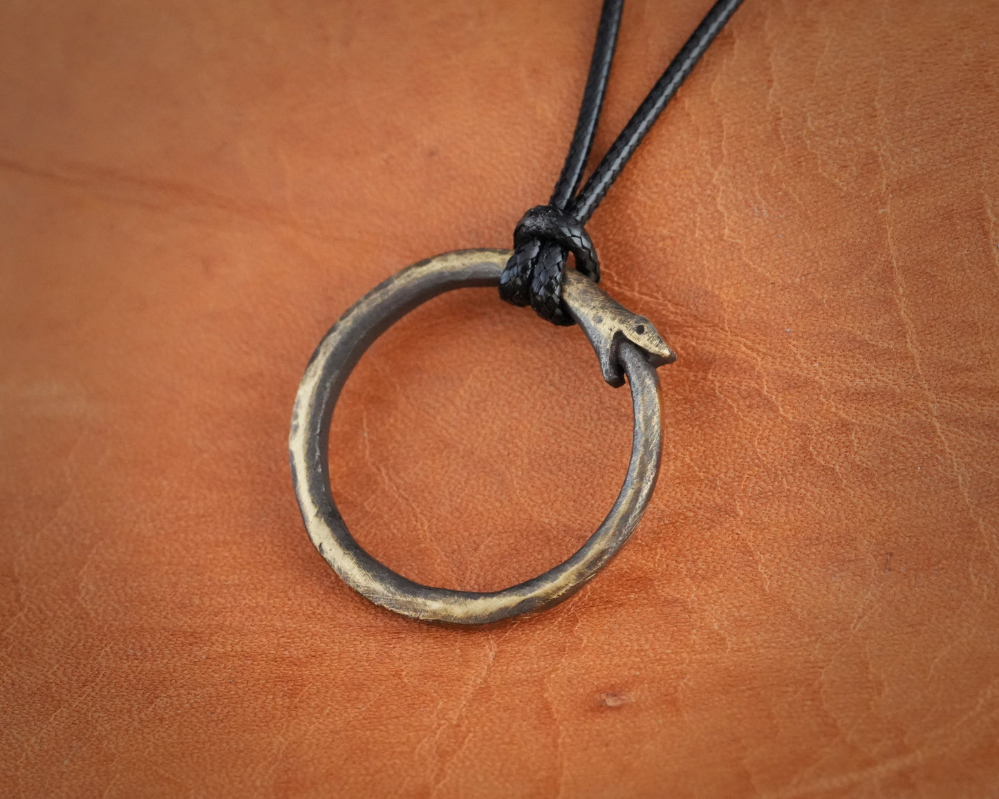 Ouroboros Snake Viper Ring Necklace Pendant Charm 925 Sterling silver Brass - Baldur Jewelry