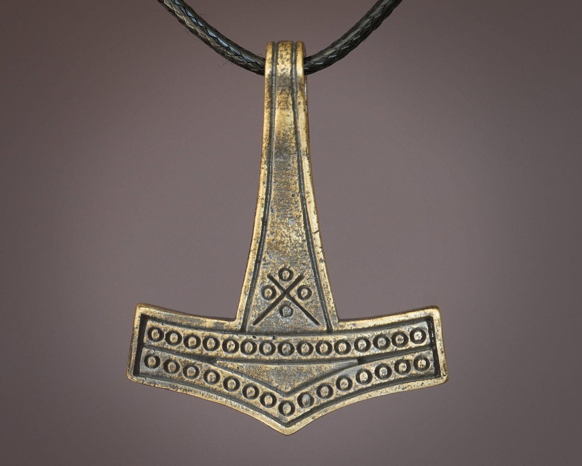 Romersdal Authentic Replica Thors Hammer Necklace Pendant Mjölnir Viking Norse Jewelry Thor Mjolnir Gifts for Men Brass  925 Sterling Silver - Baldur Jewelry