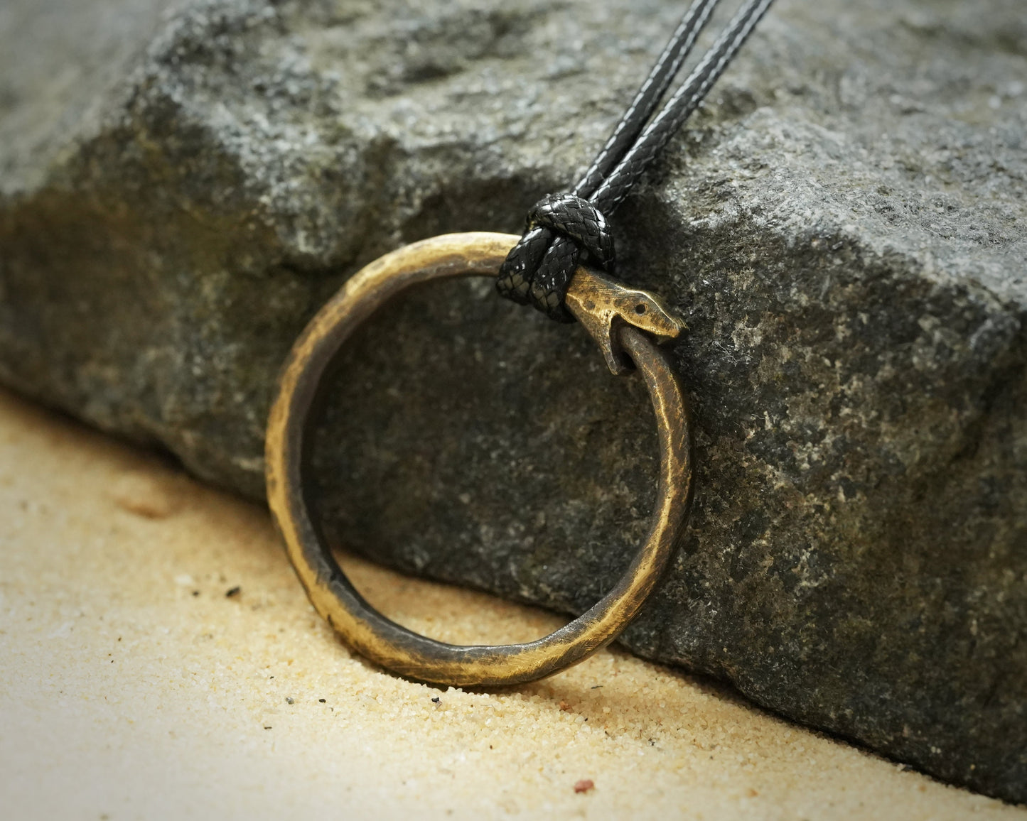 Ouroboros Snake Viper Ring Necklace Pendant Charm 925 Sterling silver Brass - Baldur Jewelry