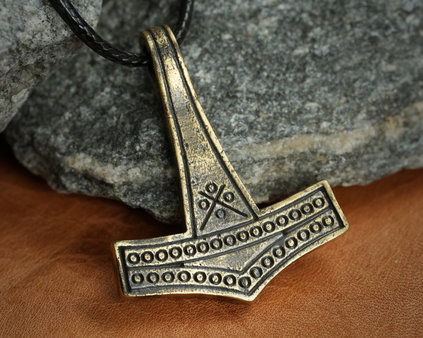 Romersdal Authentic Replica Thors Hammer Necklace Pendant Mjölnir Viking Norse Jewelry Thor Mjolnir Gifts for Men Brass 925 Sterling Silver - Baldur Jewelry