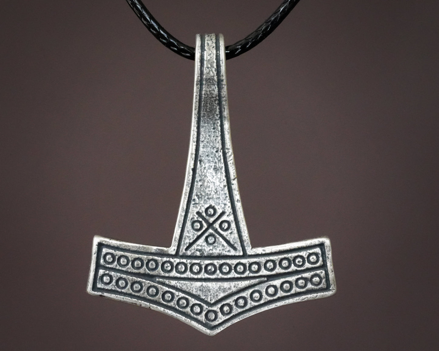 Romersdal Authentic Replica Thors Hammer Necklace Pendant Mjölnir Viking Norse Jewelry Thor Mjolnir Gifts for Men Brass 925 Sterling Silver - Baldur Jewelry