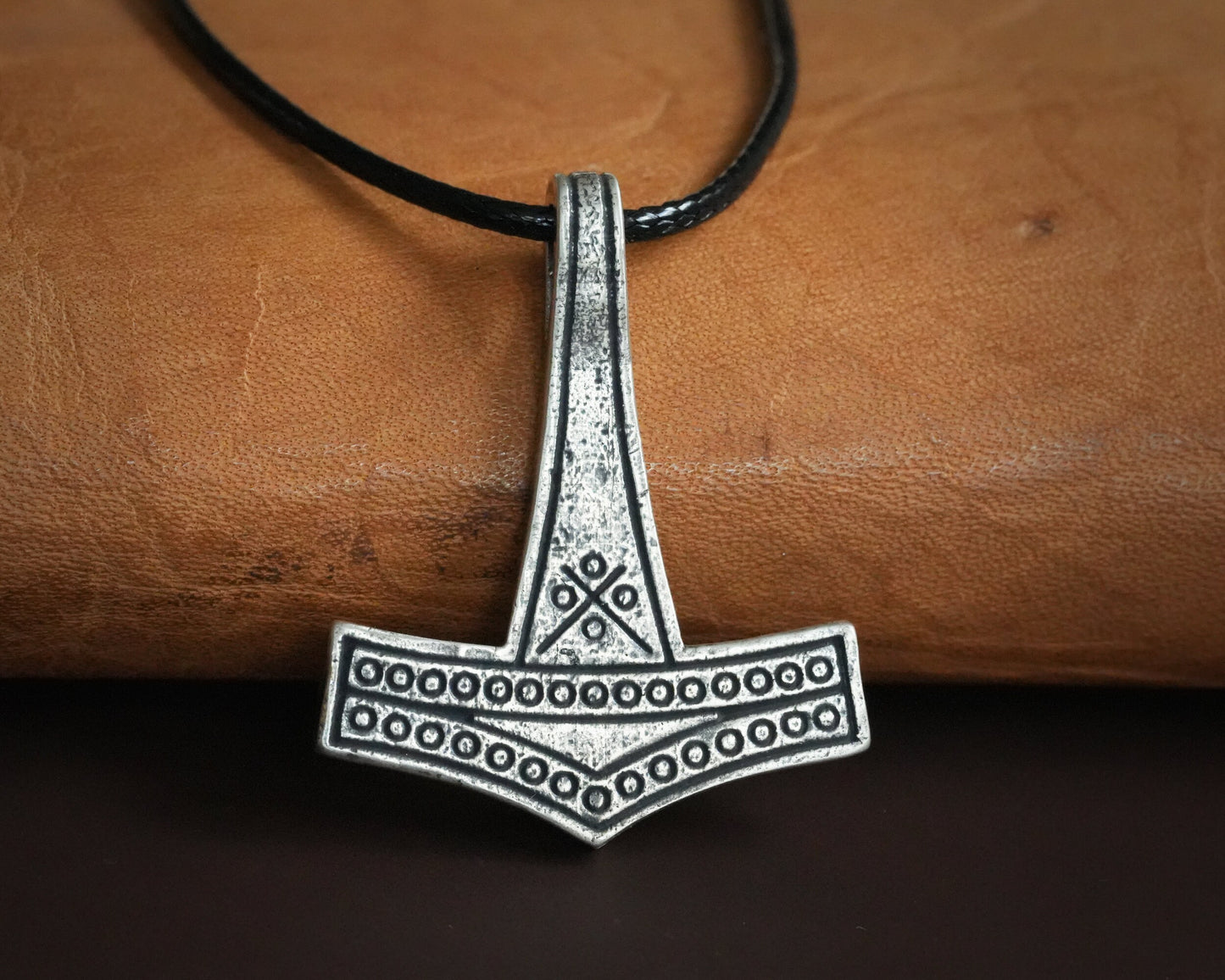 Romersdal Authentic Replica Thors Hammer Necklace Pendant Mjölnir Viking Norse Jewelry Thor Mjolnir Gifts for Men Brass 925 Sterling Silver - Baldur Jewelry