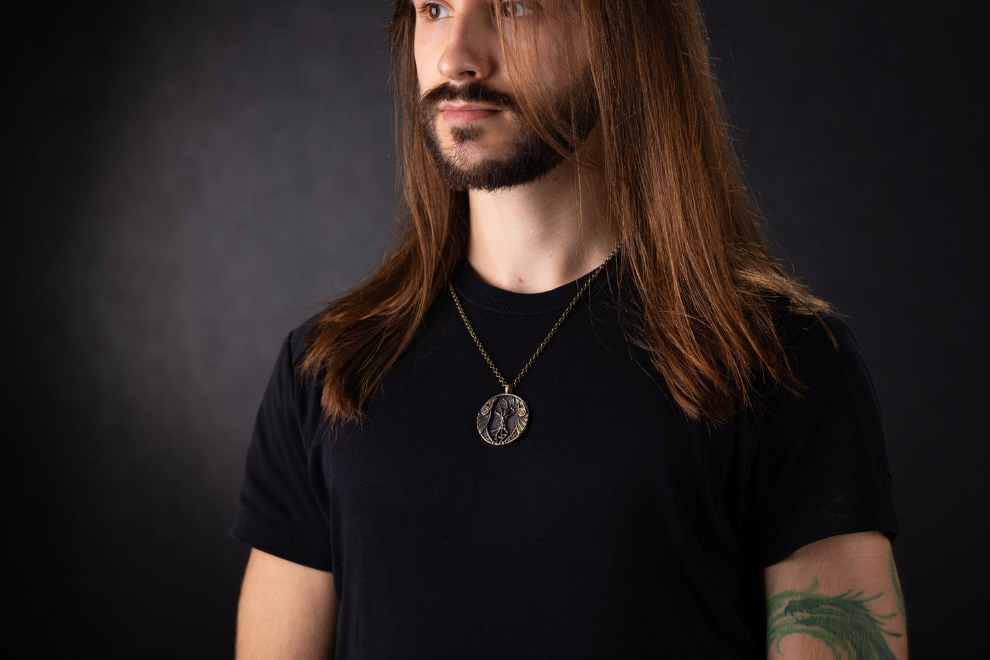 Viking Celtic Raven Yggdrasil Crow Huginn Muninn Tree of Life Pendant Necklace Amulet Talisman Jewelry Medallion - Baldur Jewelry