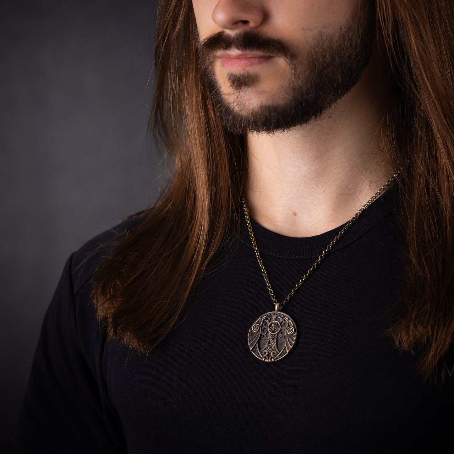 Collier arbre de vie Triskelion corbeaux chamaniques Yggdrasil corbeau Huginn Muninn pendentif amulette Talisman bijoux médaillon pour hommes et femmes