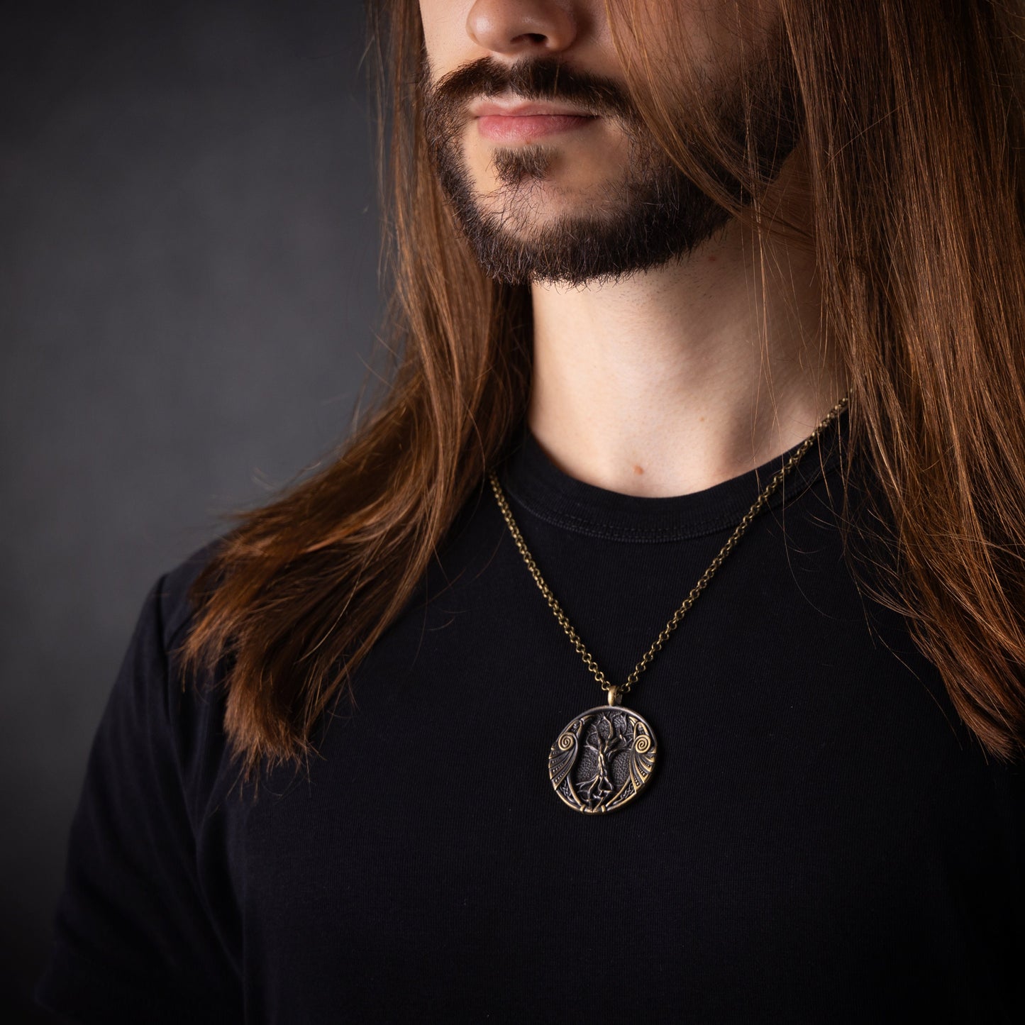 Viking Celtic Raven Yggdrasil Crow Huginn Muninn Tree of Life Pendant Necklace Amulet Talisman Jewelry Medallion - Baldur Jewelry