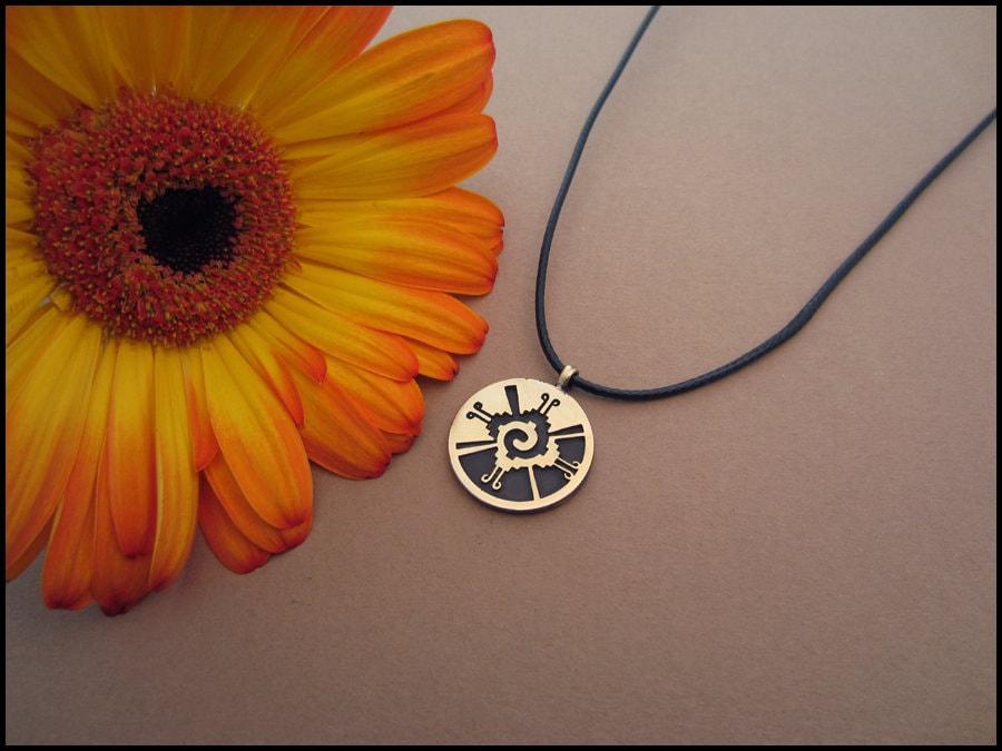 Mayan Inca Aztec Butterfly Necklace Hunab Ku Galactical Pendant Amulet Charm Butterfly Brass Silver Inca Jewelry Gifts for women men - Baldur Jewelry