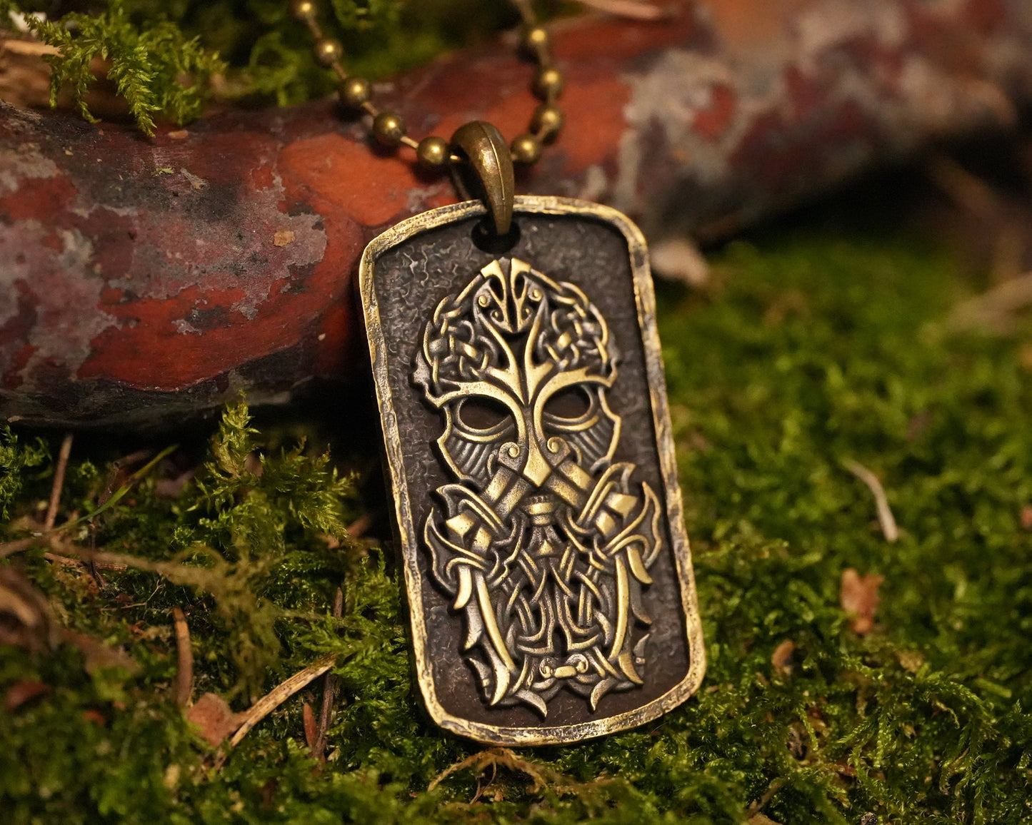Viking Norse Men Necklace Pendant - Great For Engraving - Flat Back - Baldur Jewelry