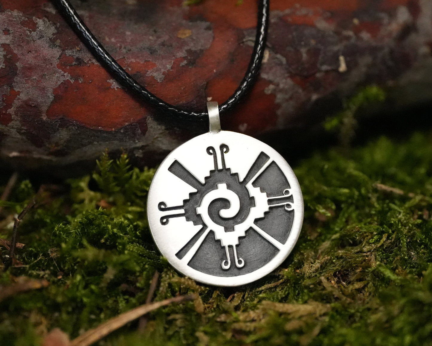 Mayan Inca Aztec Butterfly Necklace Hunab Ku Galactical Pendant Amulet Charm Butterfly Brass Silver Inca Jewelry Gifts for women men - Baldur Jewelry