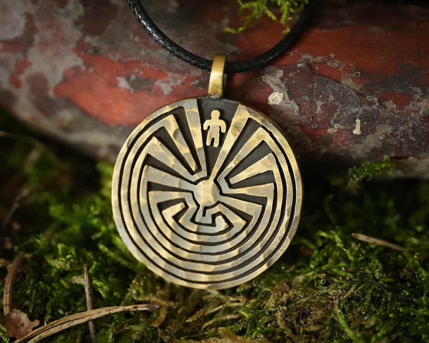 Labyrinth Necklace Pendant Amulet Maze Jewelry - Baldur Jewelry
