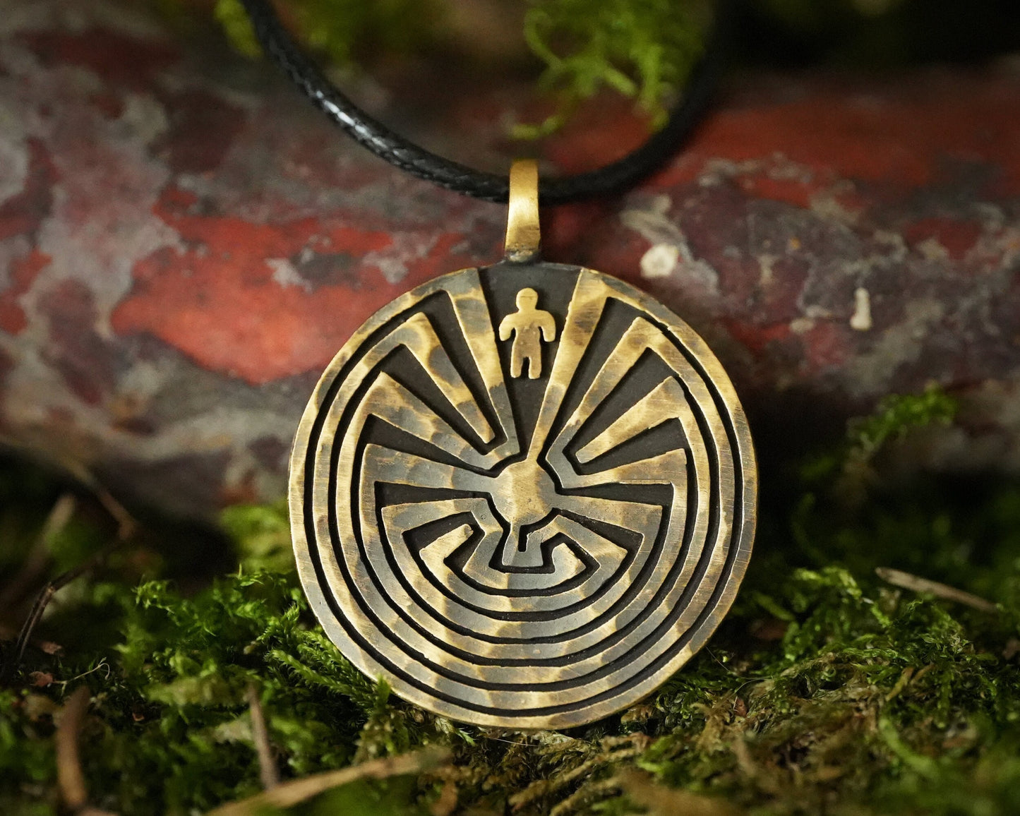 Labyrinth Necklace Pendant Amulet Maze Jewelry - Baldur Jewelry