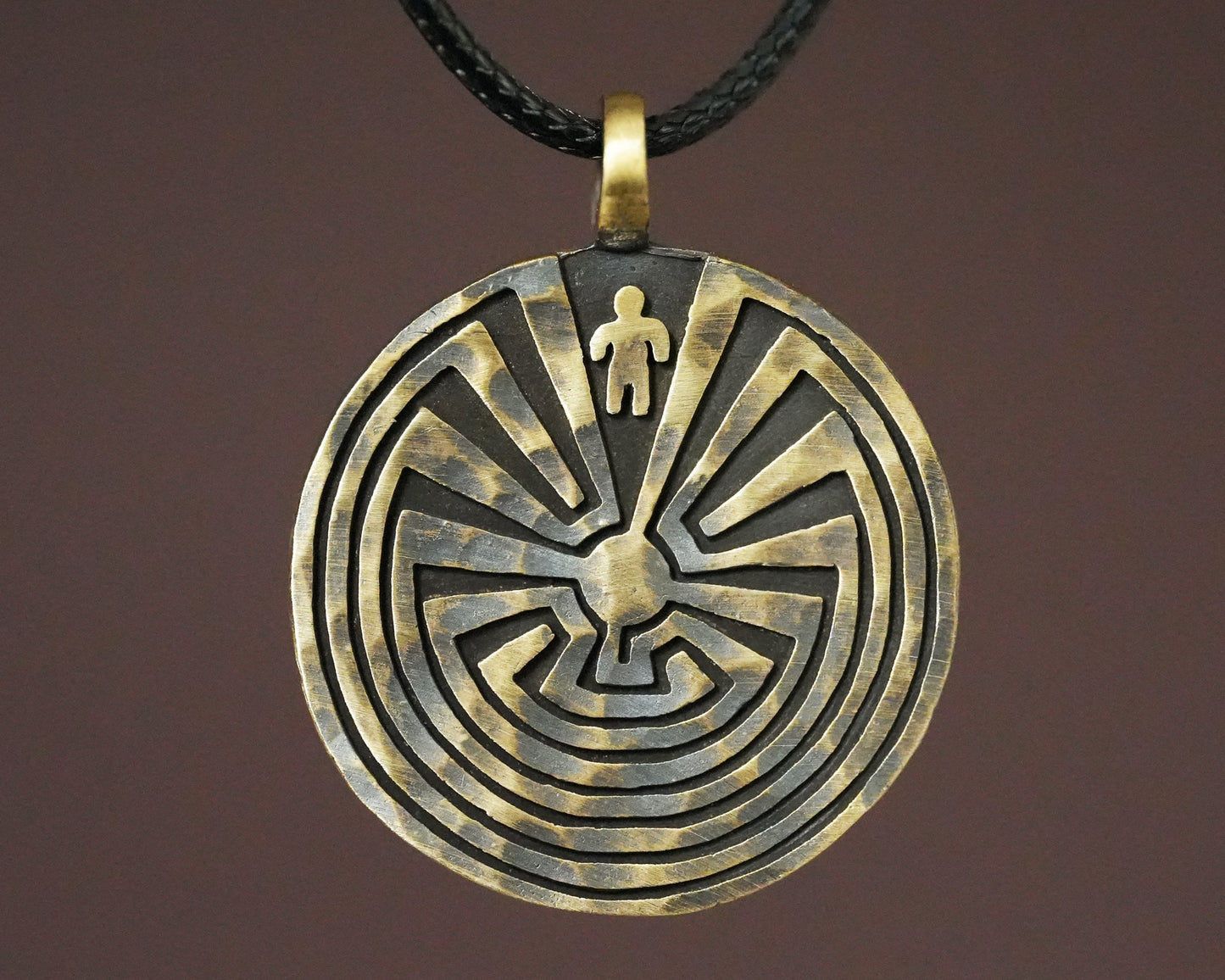 Labyrinth Necklace Pendant Amulet Maze Jewelry - Baldur Jewelry
