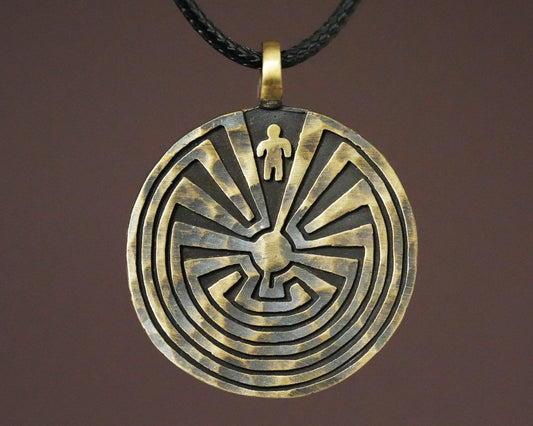 Labyrinth Necklace Pendant Amulet Maze Jewelry - Baldur Jewelry