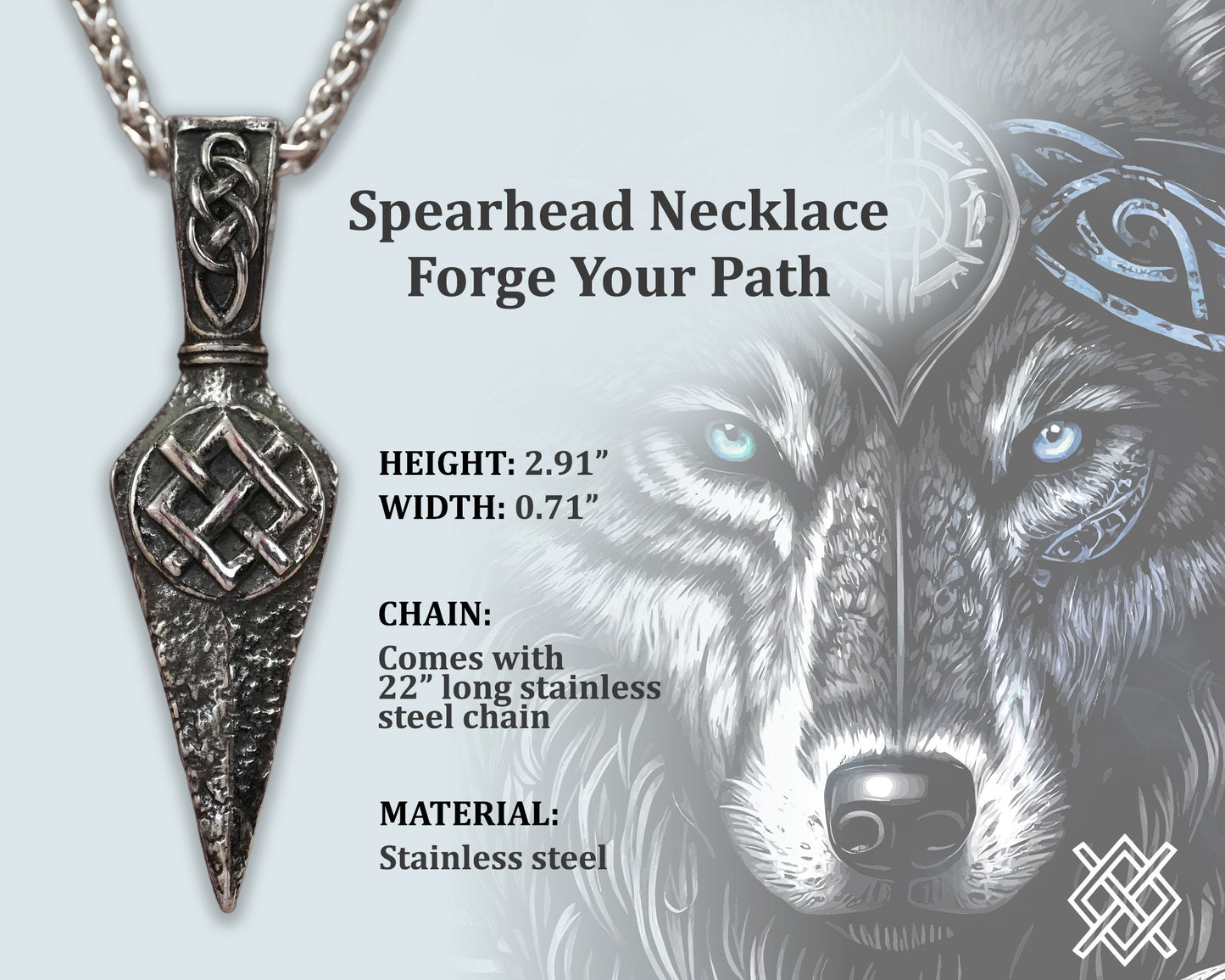 Men Spearhead Arrowhead Necklace Viking Gungnir Spear Pendant Necklace Charm Talisman Jewelry For Warrior Viking Gift for Men Odins Gifts - Baldur Jewelry