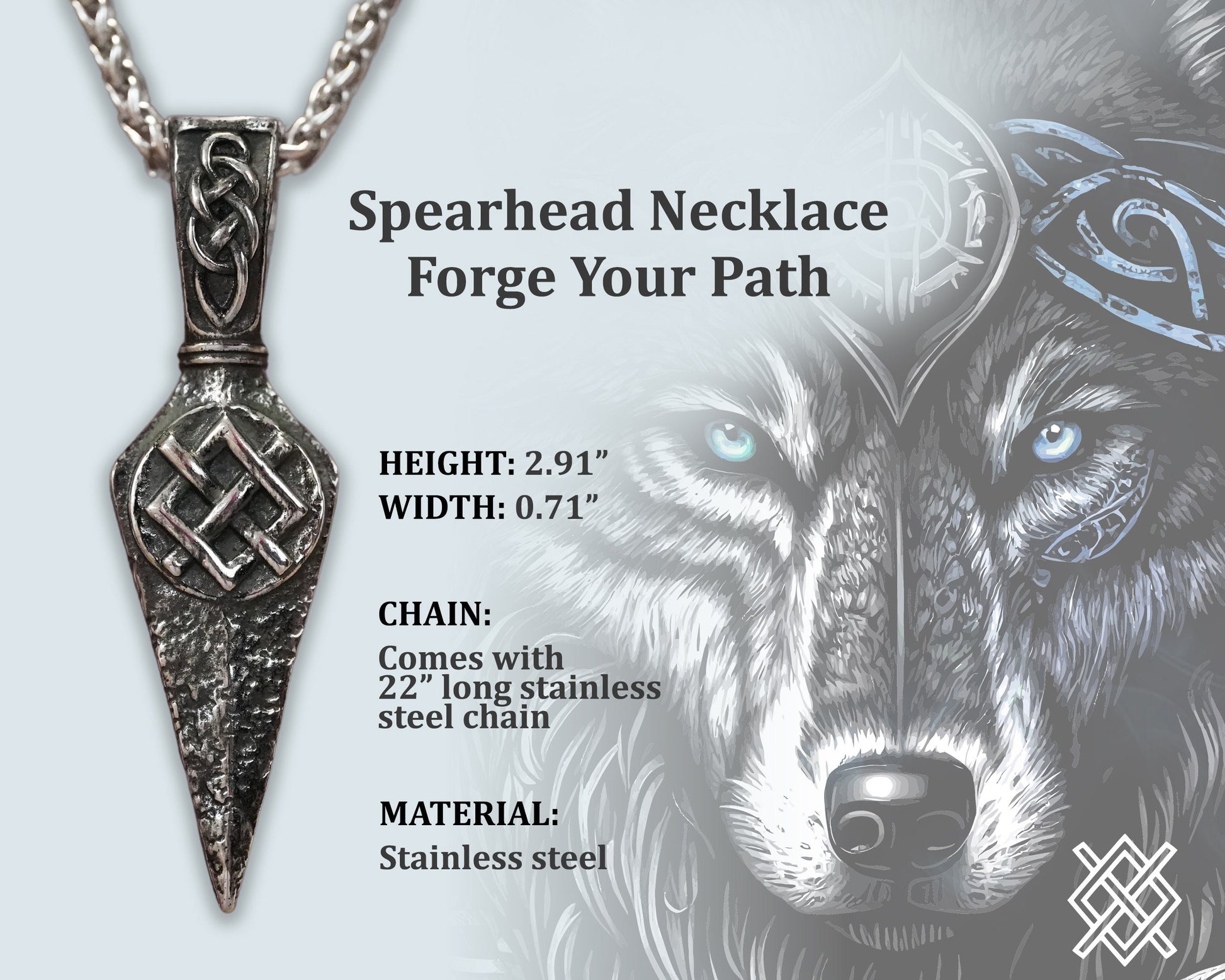 Men Spearhead Arrowhead Necklace Viking Gungnir Spear Pendant Necklace Charm Talisman Jewelry For Warrior Viking Gift for Men Odins Gifts - Baldur Jewelry