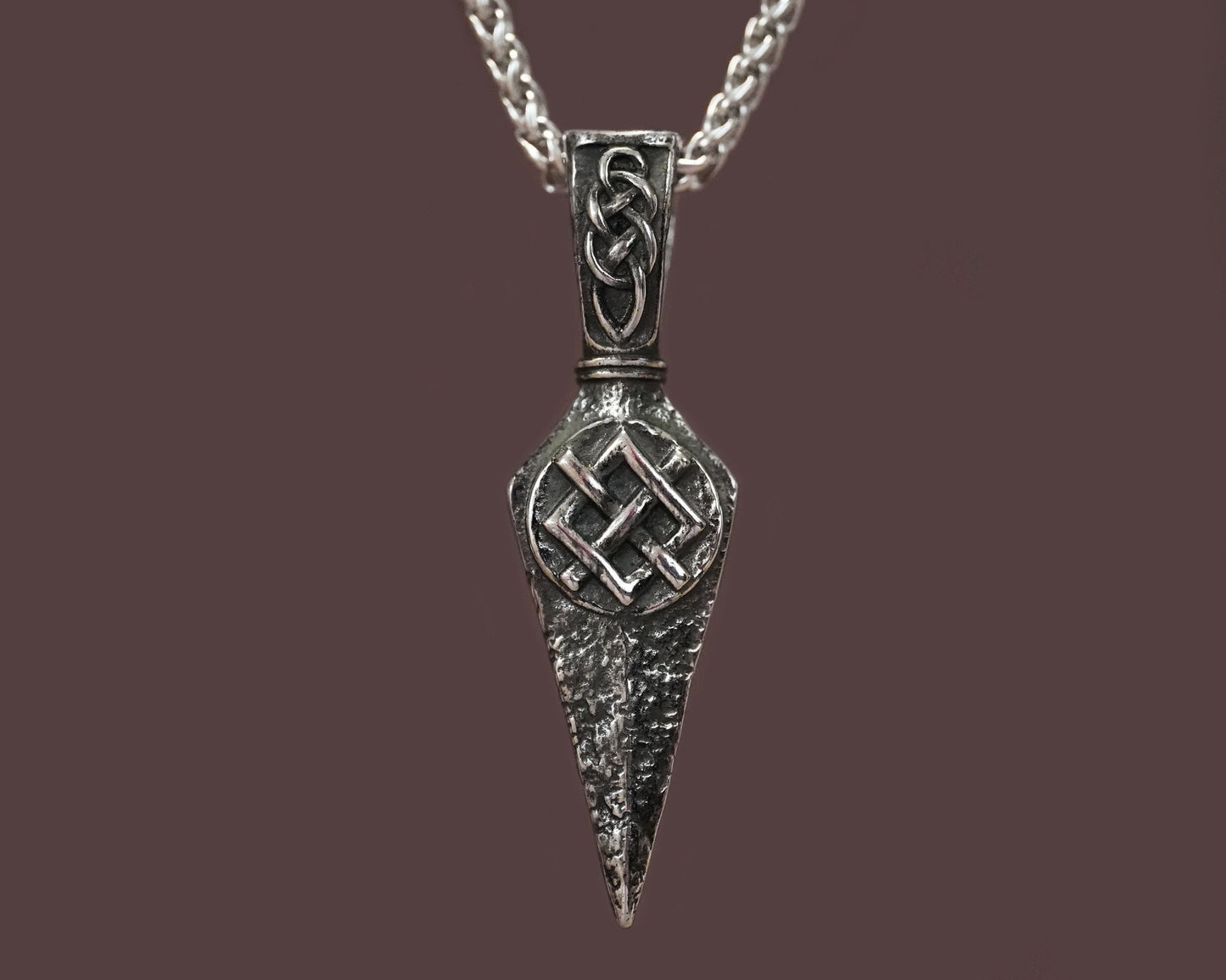Men Spearhead Arrowhead Necklace Viking Gungnir Spear Pendant Necklace Charm Talisman Jewelry For Warrior Viking Gift for Men Odins Gifts - Baldur Jewelry