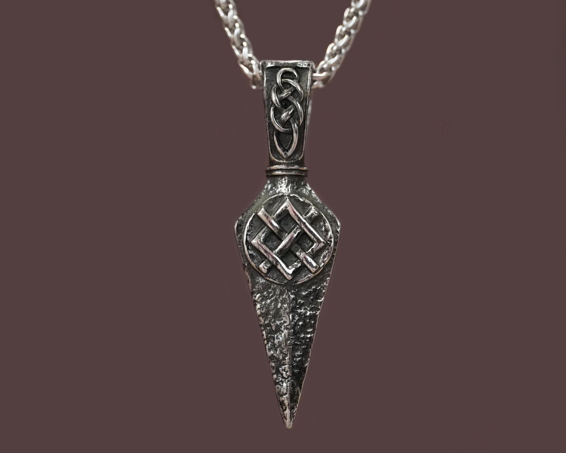 Men Spearhead Arrowhead Necklace Viking Gungnir Spear Pendant Necklace Charm Talisman Jewelry For Warrior Viking Gift for Men Odins Gifts - Baldur Jewelry