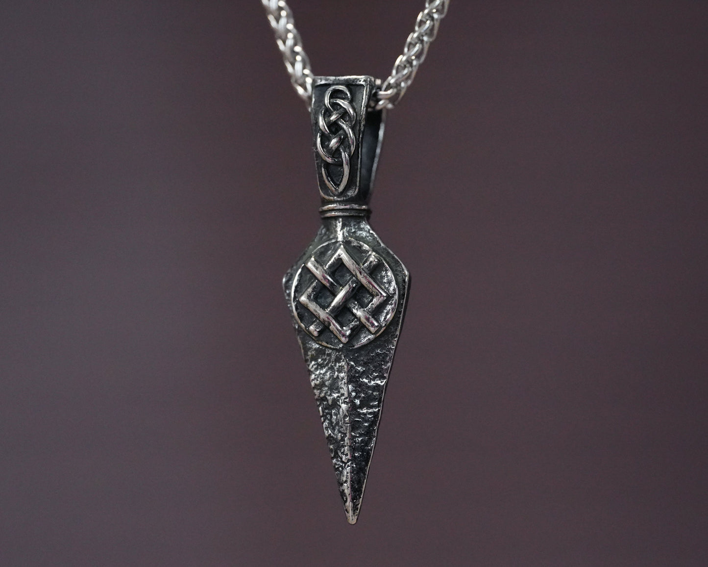 Men Spearhead Arrowhead Necklace Viking Gungnir Spear Pendant Necklace Charm Talisman Jewelry For Warrior Viking Gift for Men Odins Gifts - Baldur Jewelry