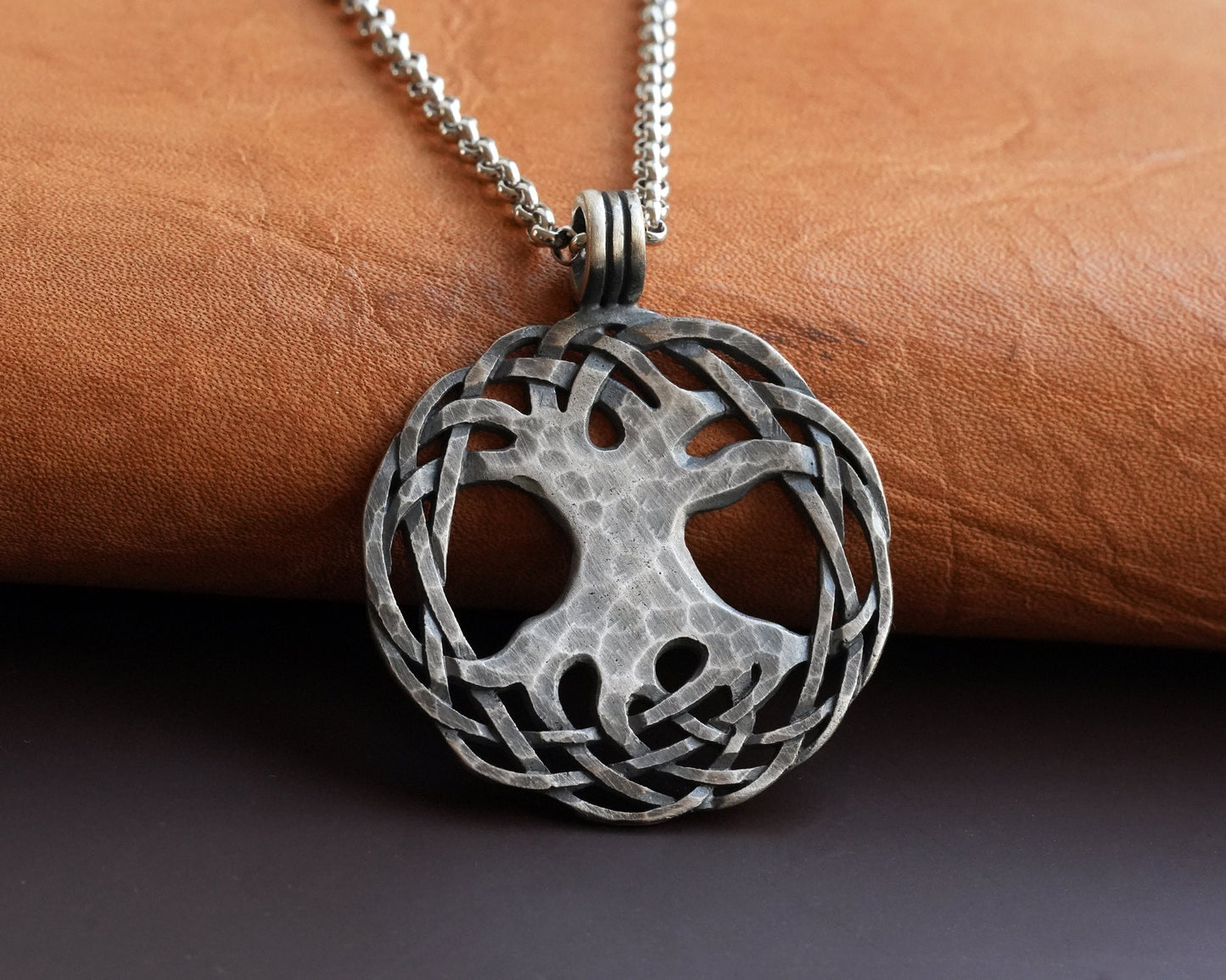 Viking Norse Yggdrasil Tree of Life Pendant Necklace Jewelry Amulet - Baldur Jewelry