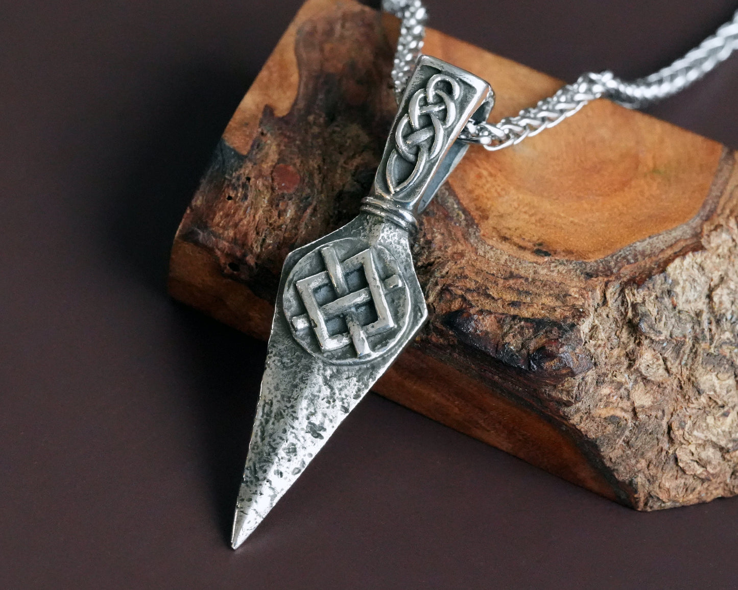 Men Spearhead Arrowhead Necklace Viking Gungnir Spear Pendant Necklace Charm Talisman Jewelry For Warrior Viking Gift for Men Odins Gifts - Baldur Jewelry