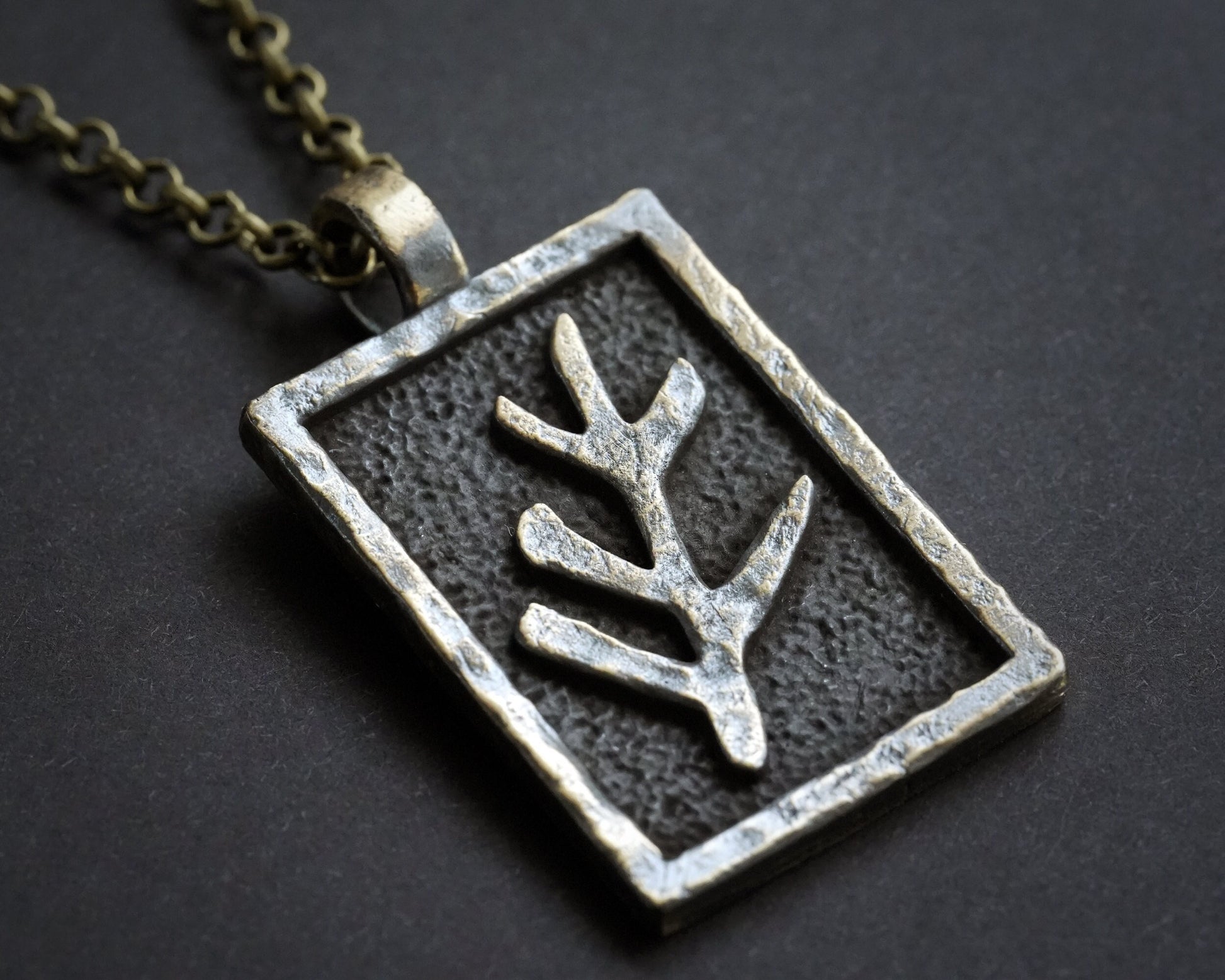 Handcrafted Cthulhu H.P. Lovecraft Elder Sign Protection from Elder Gods Symbol Necklace Pendant Jewelry Amulet Brass / 925 Sterling Silver - Baldur Jewelry