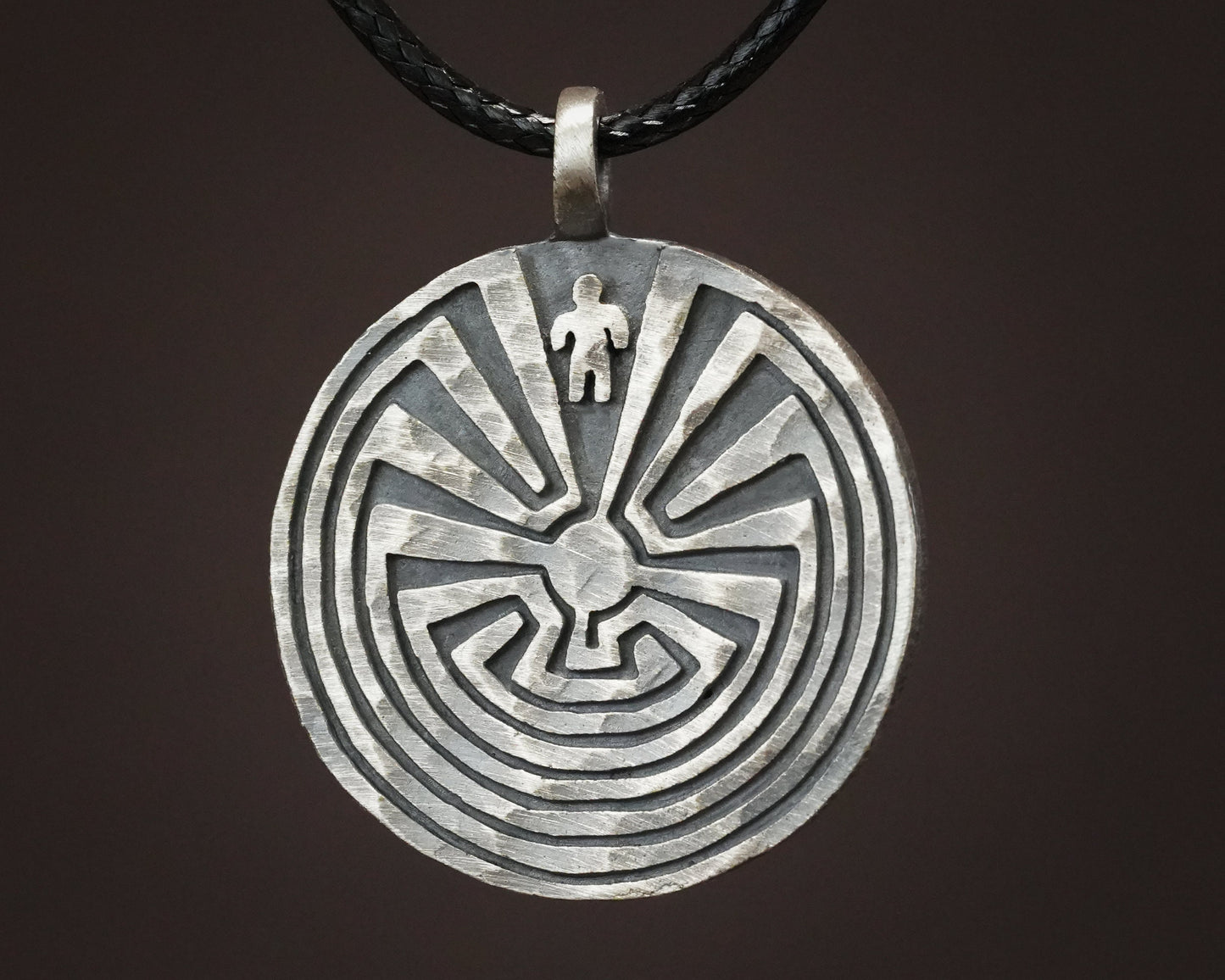Labyrinth Necklace Pendant Amulet Maze Jewelry - Baldur Jewelry