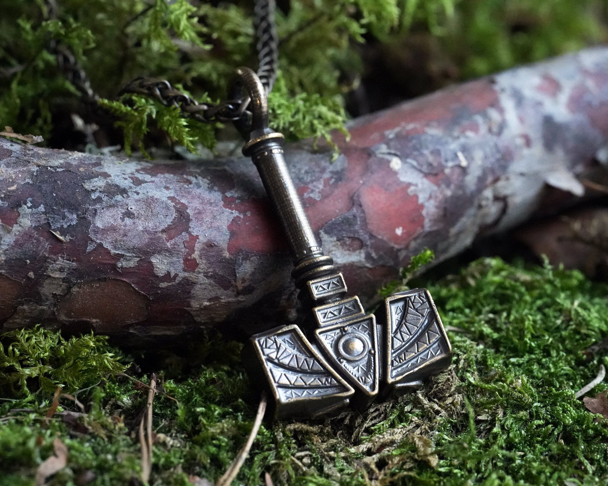 Handmade Viking Thors Hammer Necklace For Men and Women With Strong 22 Inches Long Chain, Brass / 925 Sterling Silver Casting - Baldur Jewelry