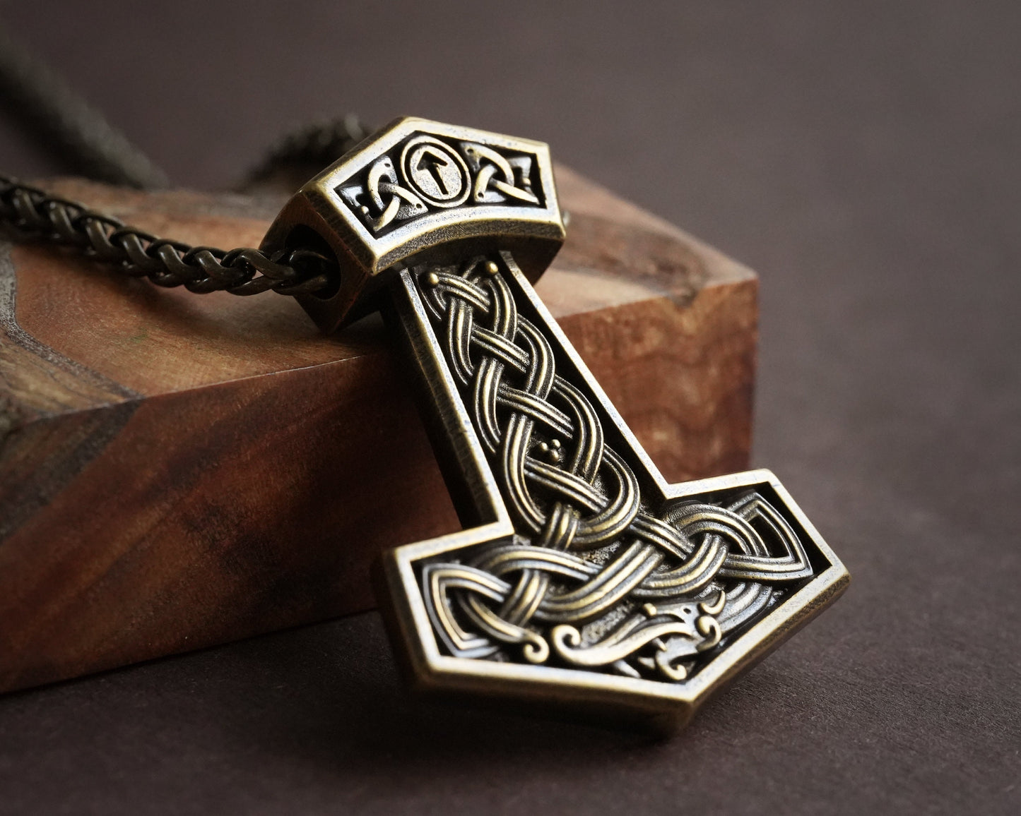 Handmade Viking Midgard Serpent Snake Thor Hammer Mjolnir Thors Necklace For Men Norse Mythology Protective Amulet 22 Inches Long Chain