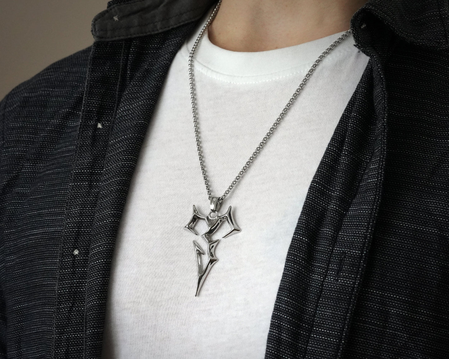 Grand collier Tidus en argent sterling de Final Fantasy X