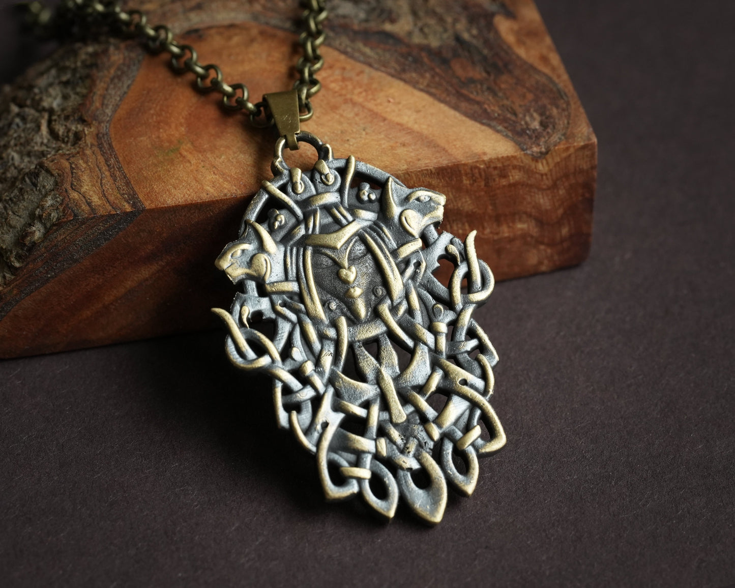 Viking Guardian Goddess Freya Valkyrie Shieldmaiden with cats cat Necklace - Norse - Protective Pendant With 22 Inch Chain - Baldur Jewelry