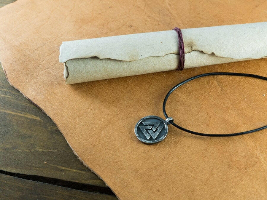 Silver Viking Men Jewelry Warrior Pendant Necklace Valknut - Baldur Jewelry