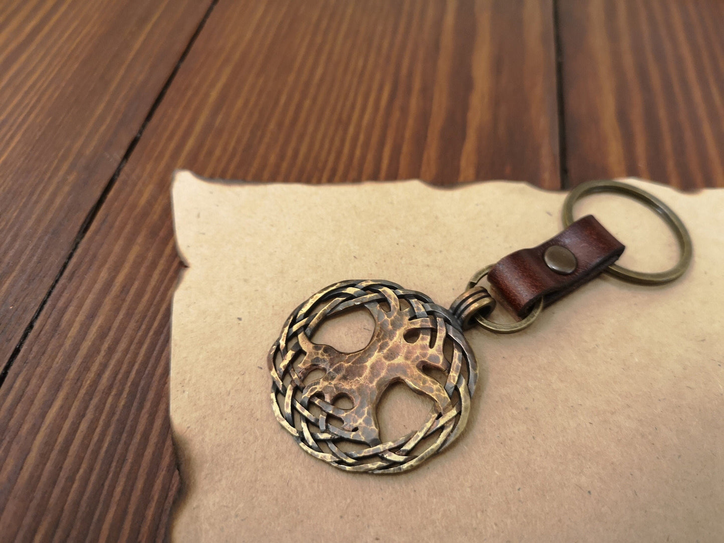 Yggdrasil Viking World Tree of Life Keychain Keyring Key Accessories Jewelry - Baldur Jewelry