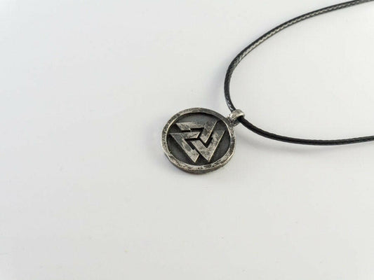 Silver Viking Men Jewelry Warrior Pendant Necklace Valknut - Baldur Jewelry
