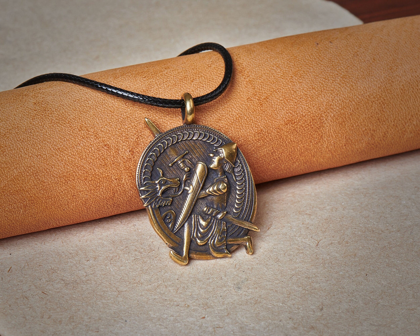 Sigurd Siegfried Battle With Dragon Fafnir Pendant Necklace Amulet Charm Jewelry - Baldur Jewelry