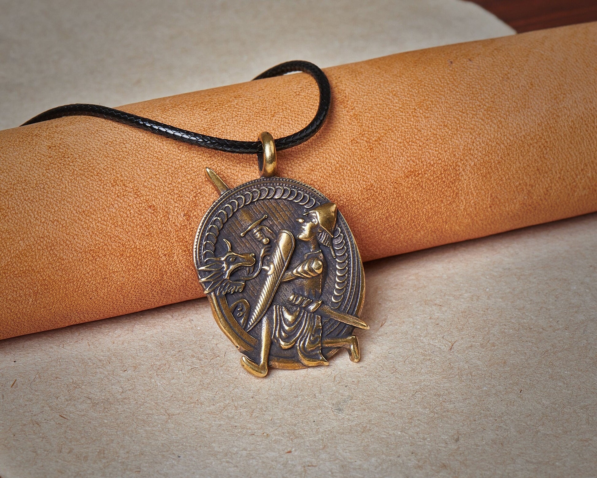 Sigurd Siegfried Battle With Dragon Fafnir Pendant Necklace Amulet Charm Jewelry - Baldur Jewelry