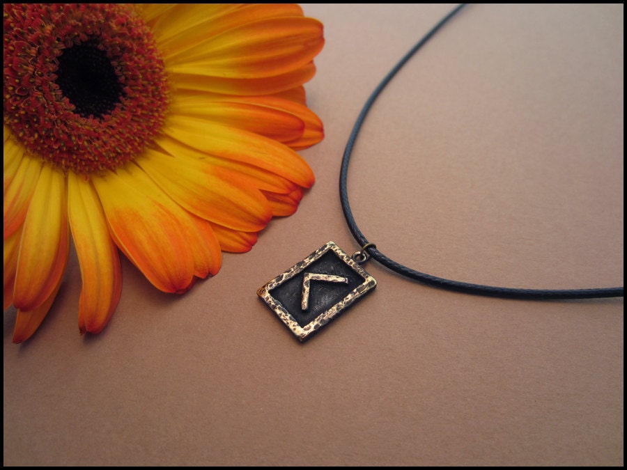 Viking and Norse  Kenaz Rune Pendant - Fire of life - Viking Jewelry - Baldur Jewelry