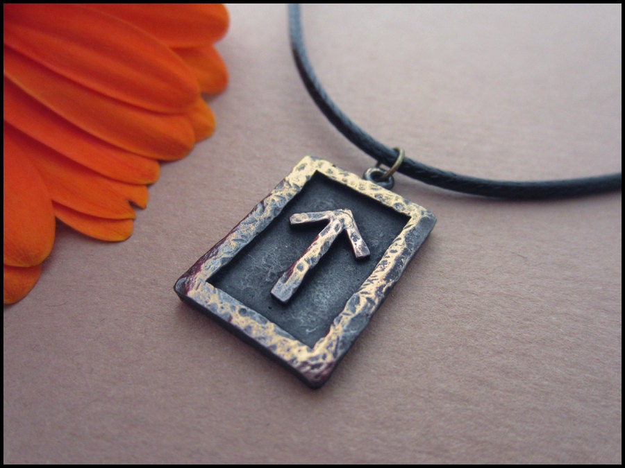 Viking Courage and Bravery Rune Tiwaz - Viking and Norse Jewelry Pendant Necklace - Baldur Jewelry