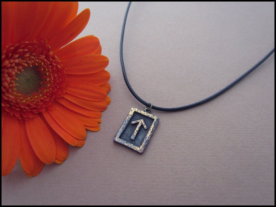 Viking Courage and Bravery Rune Tiwaz - Viking and Norse Jewelry Pendant Necklace - Baldur Jewelry