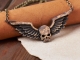 Warhammer 40K Space Marine Adeptus Astartes Winged Skull Pendant Necklace