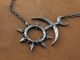 925 Sterling Silver Warhammer Slaanesh Chaos Necklace Pendant