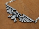 925 Sterling Silver Warhammer Emperor of Mankind Ancient Imperial Aquila Eagle Necklace