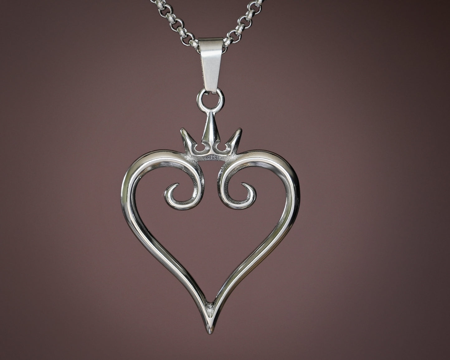 Kingdom Hearts Nobody Edelstahl Anhänger Halskette Charm Halskette Schmuck