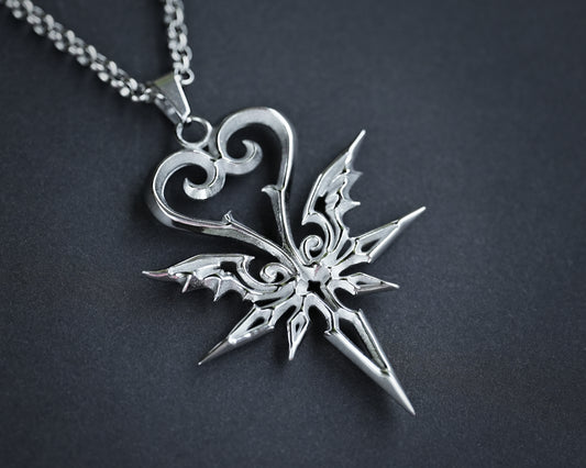 Book of Prophecies Kingdom Heart Necklace Double-Sided Jewelry Amulet