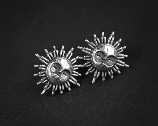 Esquie Mask Earrings - Expedition 33 Fantasy Game Jewelry - Clair Obscur 925 Sterling Silver Stud