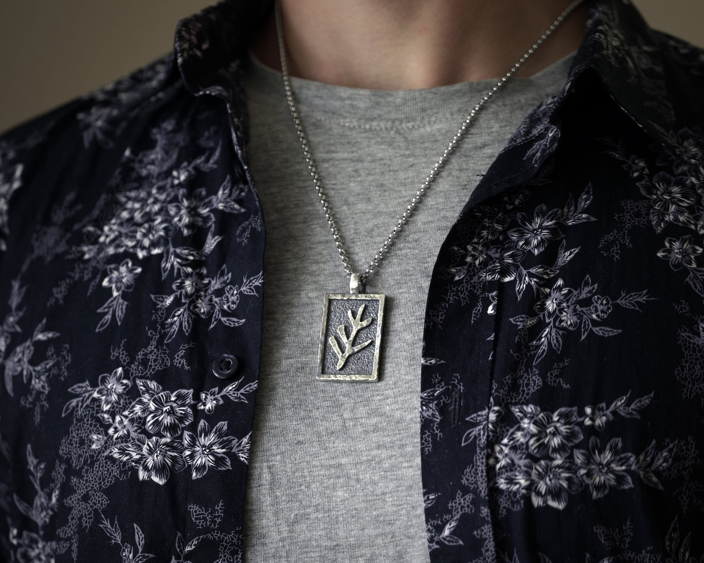 Handgefertigter Cthulhu HP Lovecraft Elder Sign Schutz vor älteren Göttern Symbol Halskette Anhänger Schmuck Amulett Messing / 925 Sterling Silber