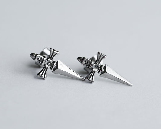 Kurapika Earrings Judgement Chain Jewelry Anime Cosplay Stud Spike  H x H Hunter