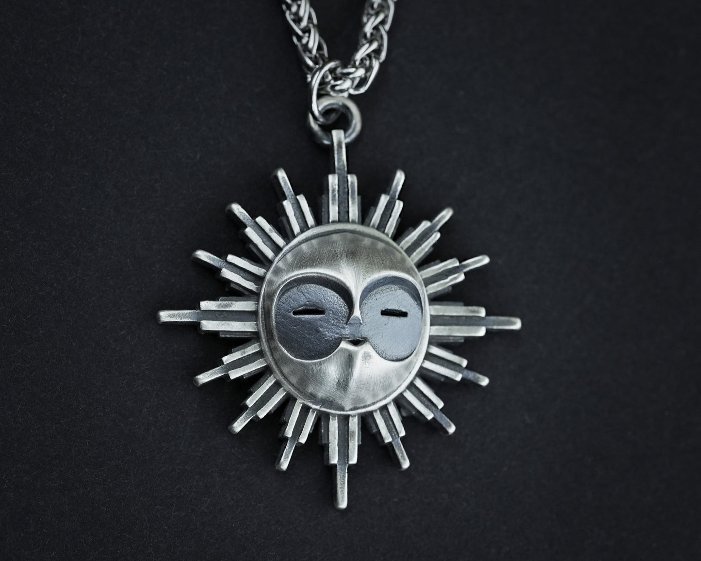 Esquie Mask Necklace - Expedition 33 Fantasy Game Jewelry - Clair Obscur Brass or Silver Pendant Amulet