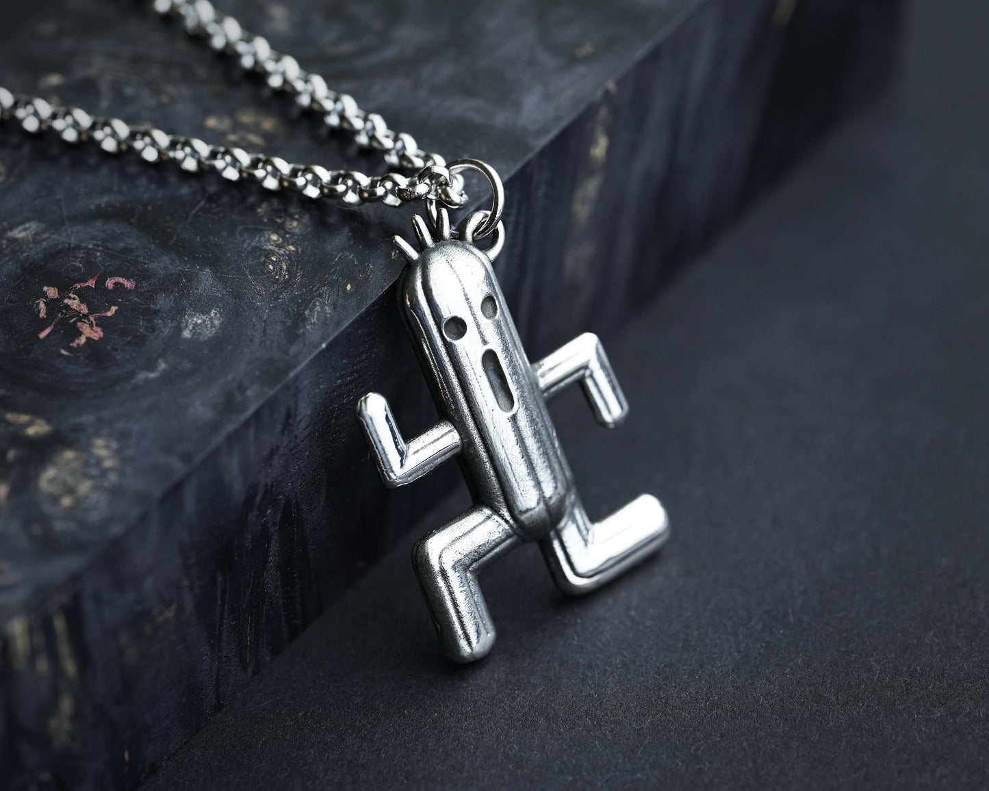Final Fantasy Cactuar Necklace Pendant Jewelry Keychain Charm 925 Sterling Silver Brass