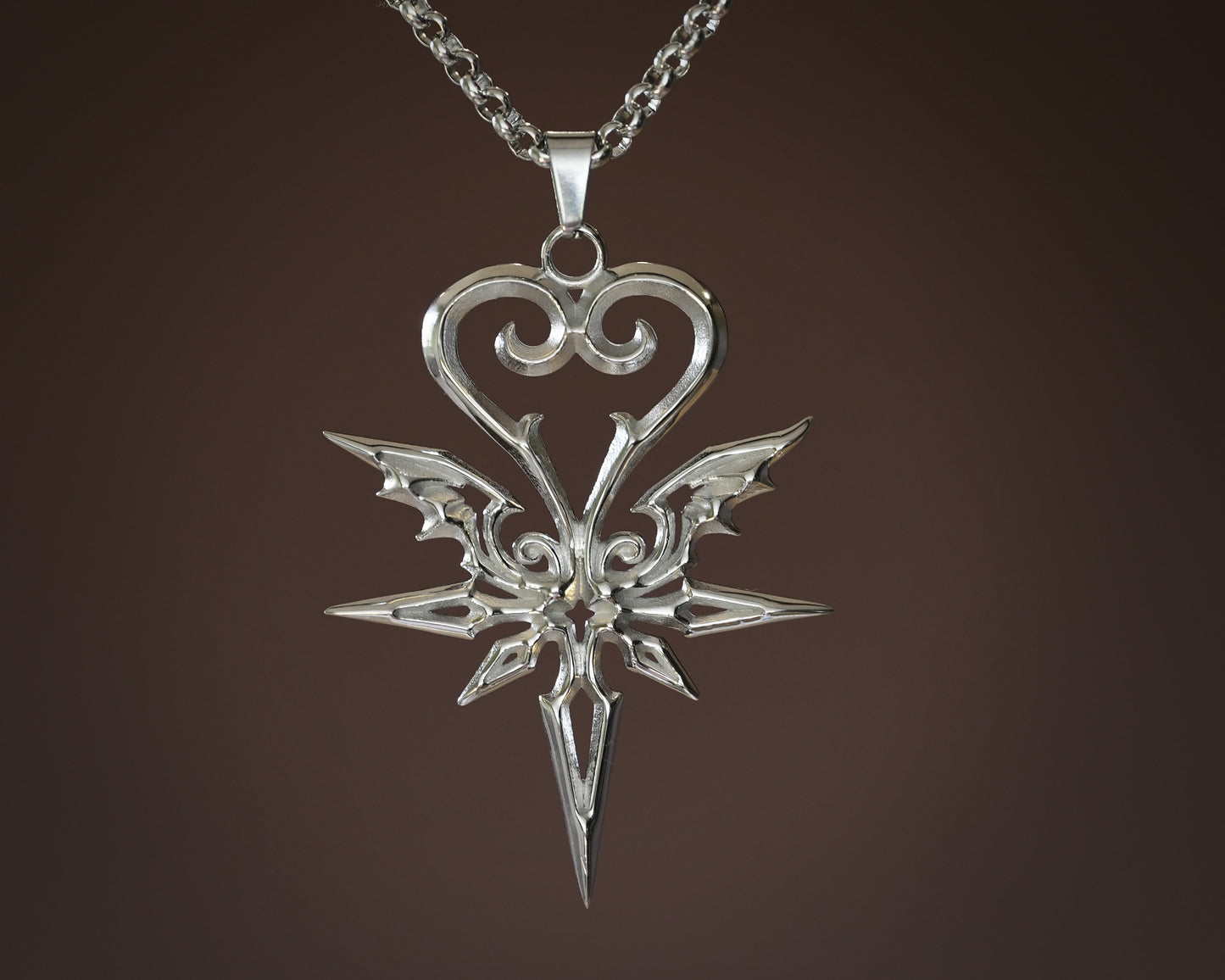 Book of Prophecies Kingdom Heart Necklace Double-Sided Jewelry Amulet